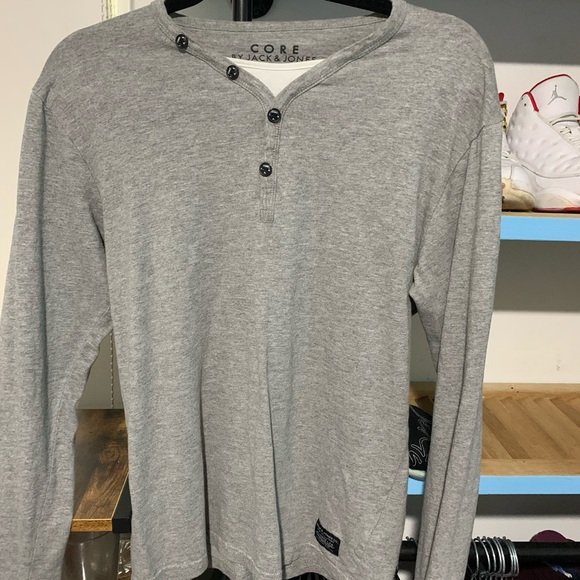 Jack and jones Henley grey small - Picture 1 of 3